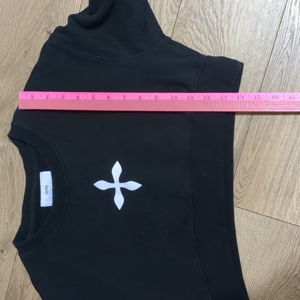 SMFK cross logo Black sweatshirt Size Small - Picture 4 of 7